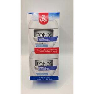 Pond's Crema S Nourishing Face Moisturizer for Dry to Very Dry Skin 2 Pack